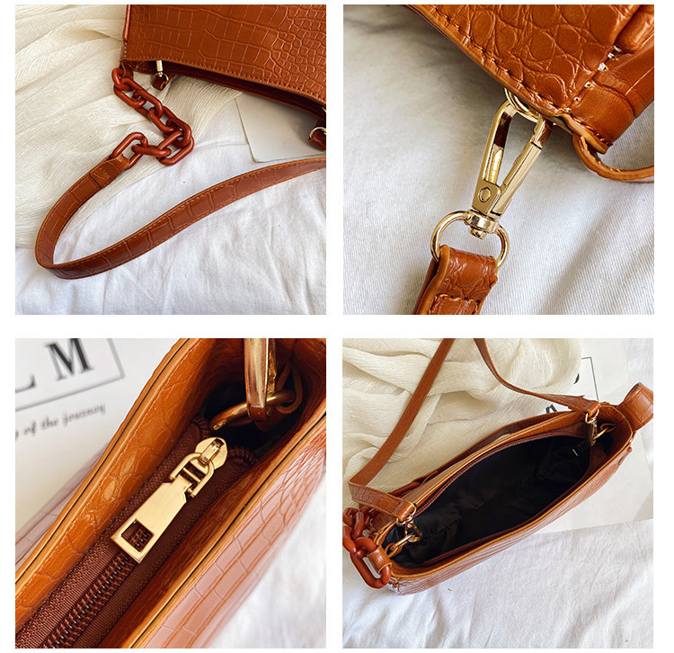Women bag new 2023 fashion messenger bag texture square soft cotton handbag wild crocodile pattern women shoulder bag