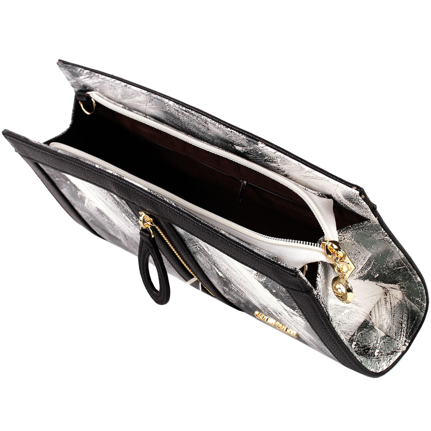 FB90021 Show Story Women's Girls Punk Zipper Design Fashion Outdoor Evening Clutch Handbag Bag