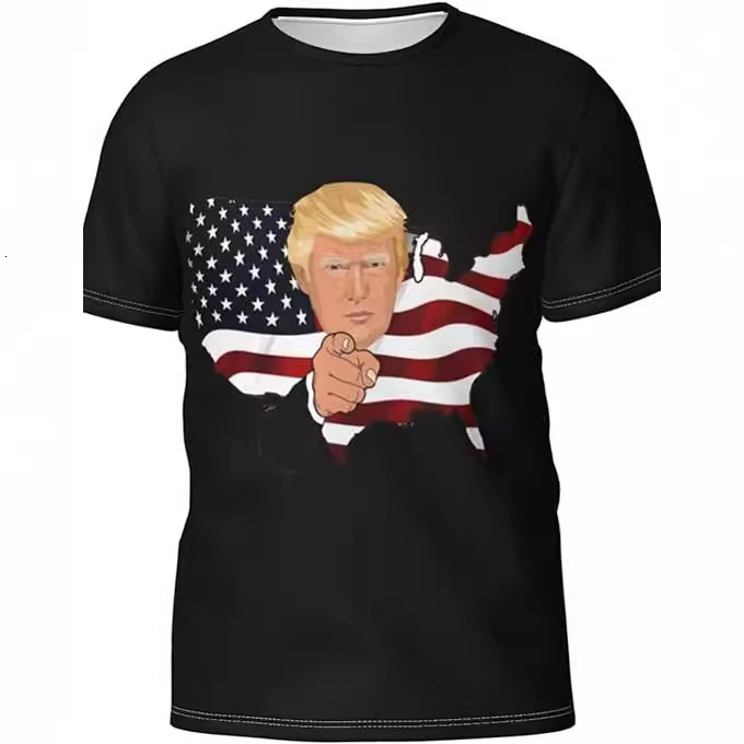 New Trump T-shirt Summer Handsome Sports Running Quik Dry Round Neck Short Sleeve Top Fun 3D Printed Picture
