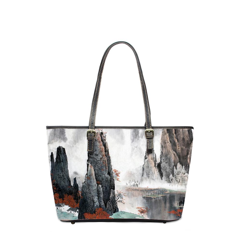 WHEREISART Customized Logo Images Printing Leather Women Bags Design Handbags Casual Shoulder Bags Ladies Bolsa Mujer 2020