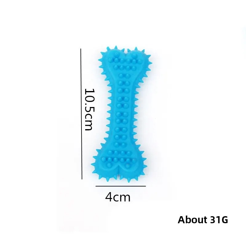 Pet Chew Toy Soft Rubber Bite-resistance Bone Shape Teeth Grinding Chewing Toys for Small Dogs Training Pet Supplies