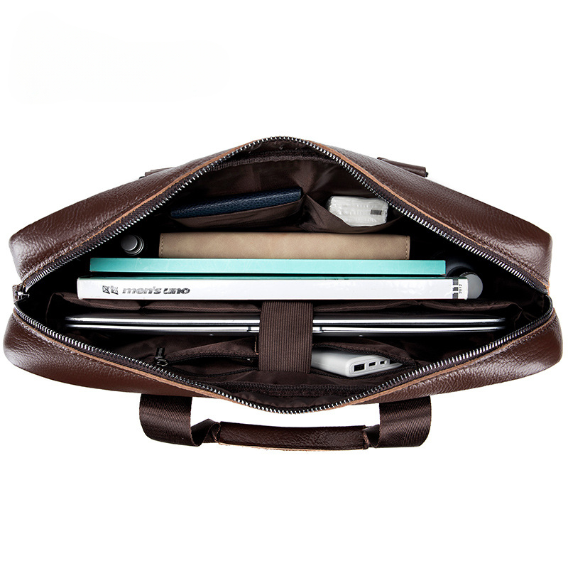 2024 New Men's Business Briefcase Fashion Handbag Large Capacity Shoulder Bag Crossbody Bag 14" Laptop Bag with Travel Suitcase