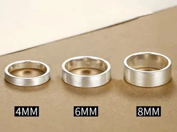 4mm 6mm 8mm pure silver 999 jewelry without carving original 999 ring used for coupler brushed ring customized brushed surface 241106