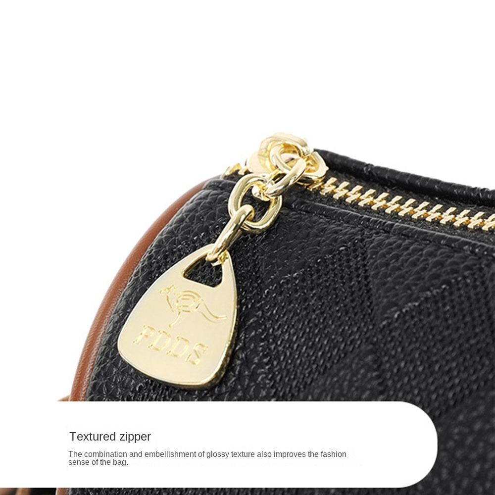 Ladies Plaid Shoulder Bag Large-capacity Crossbody Bag Fashionable and Versatile Cylindrical Bag Mom Bag Hand Bag Commuting Bag