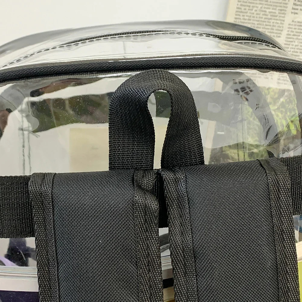 Transparent backpack school backpack heavy-duty laptop backpack large capacity travel backpack student multiple pockets 241106