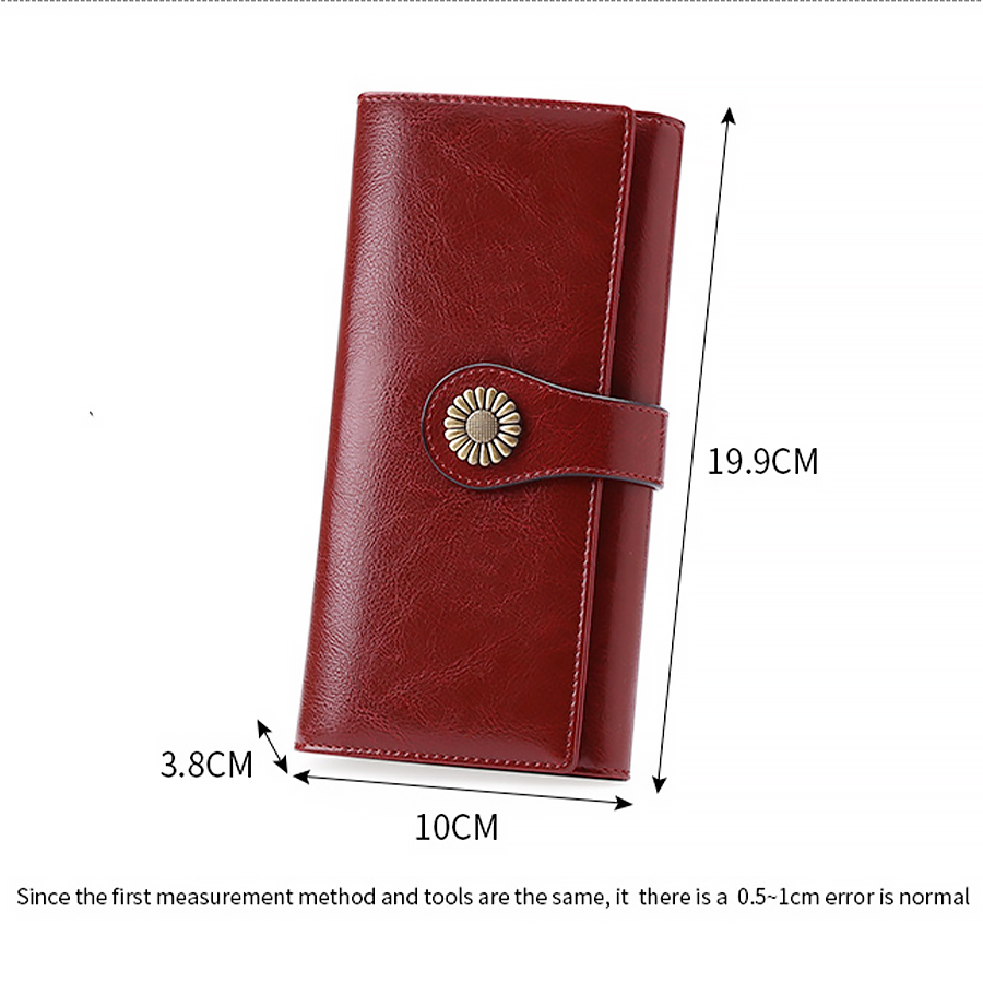 women's wallets genuine leather aesthetic Clutch bag girls RFID Anti theft brush folding Purse money Bag Coins Luxury Cardholder