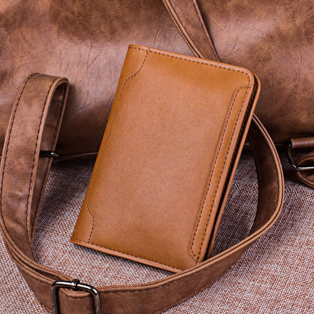 Genuine Leather Travel Passport Holder Cover Passport-Case Anti-theft RFID Protect Passport Card Wallet High Capicity Purse