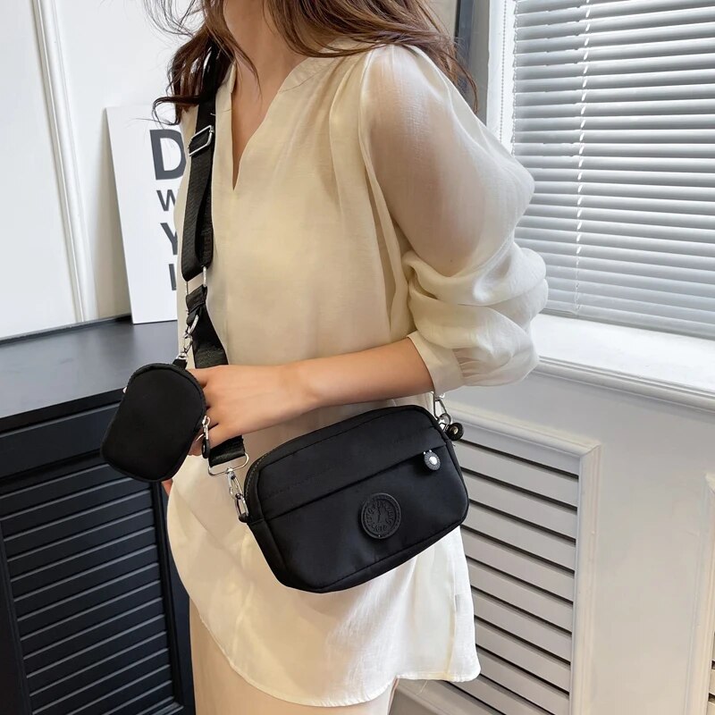 Oxford Cloth Shoulder Bag For Women'S New Korean Version Lightweight Backpack With Large Capacity For Outdoor Travel, Crossbody