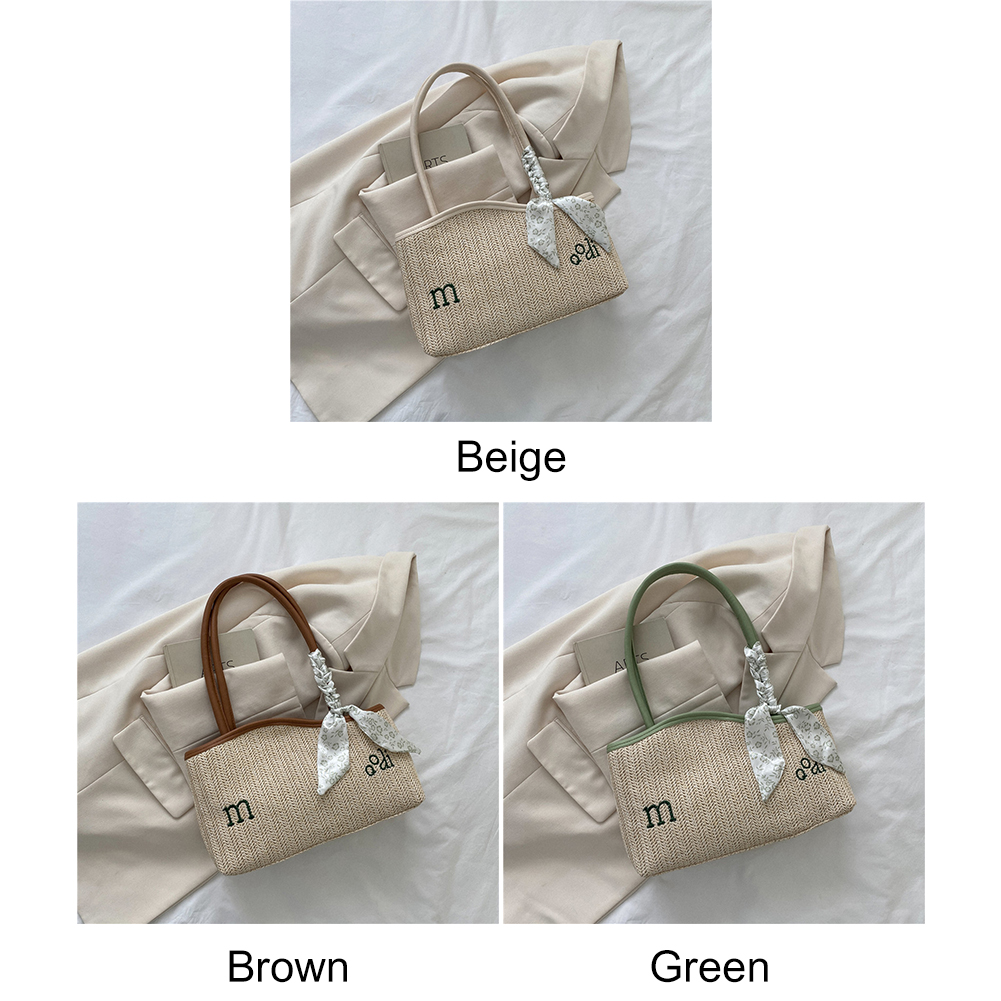 Women Straw Woven Tote Bag Fashion Irregular Satchel Bag Casual Summer Beach Bag