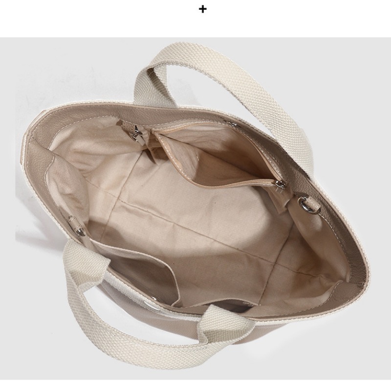Large Capacity Tote Bags for Women Mixed Genuine Leather Bag Multi-function Bolsas Feminina Fashion Bolsos Mujer Handbags