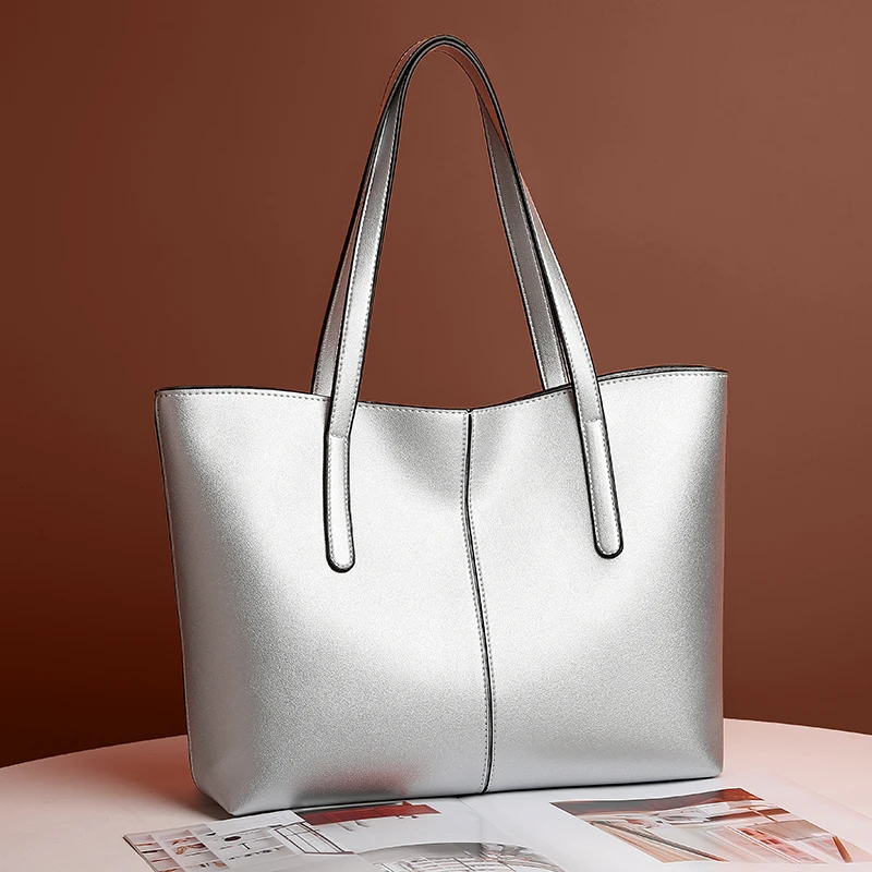 New 2024 Large Women's Bag Large Capacity Shoulder Bags High Quality PU Leather Shoulder Bags Ladies Wild Bags Sac a Main Femme