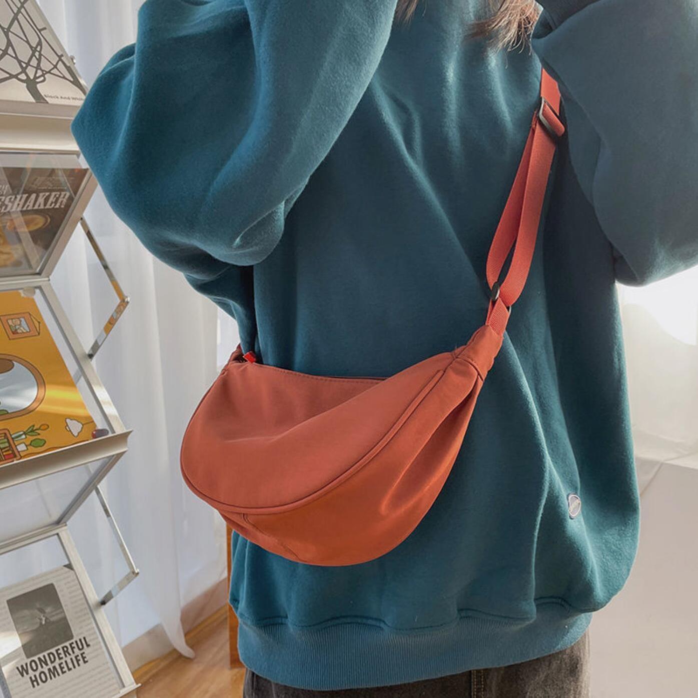 Harajuku Style Students Portable Canvas Hobos Zebra and Cow Pattern Ladies Shoulder Bags Women Solid Color Denim Crossbody Bag