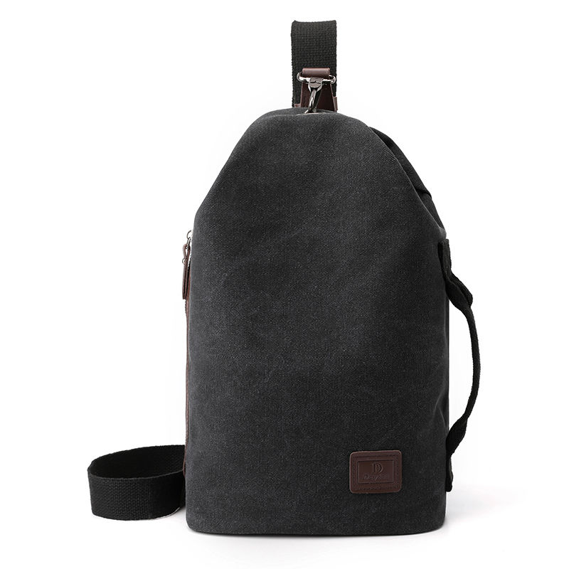 Canvas bag, large-capacity retro crossbody bag, multifunctional fashion shoulder bag, student backpack bag