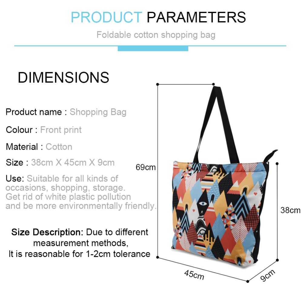 girls cartoon design tote bag canvas shopping bag fancy black style bag for school or daily use large capacity tote