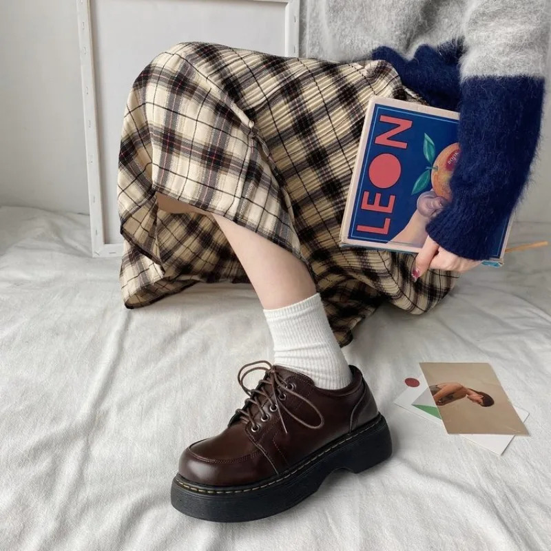 Japanese school uniform shoes Jk student shoes girl Kawaii Lolita soft girl round toe Lolita platform Mary Jane shoes 241106