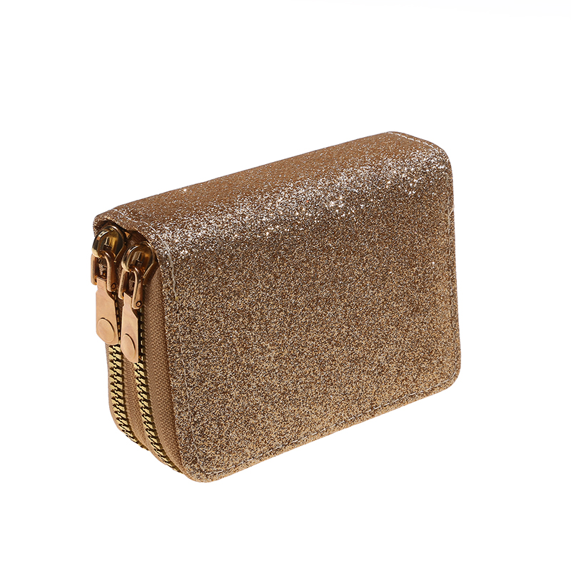 Women's Double Zip Organza Card Bag Full Of Stars Flash Card Holder Multi-card ID Bag Fashion Lady Bag