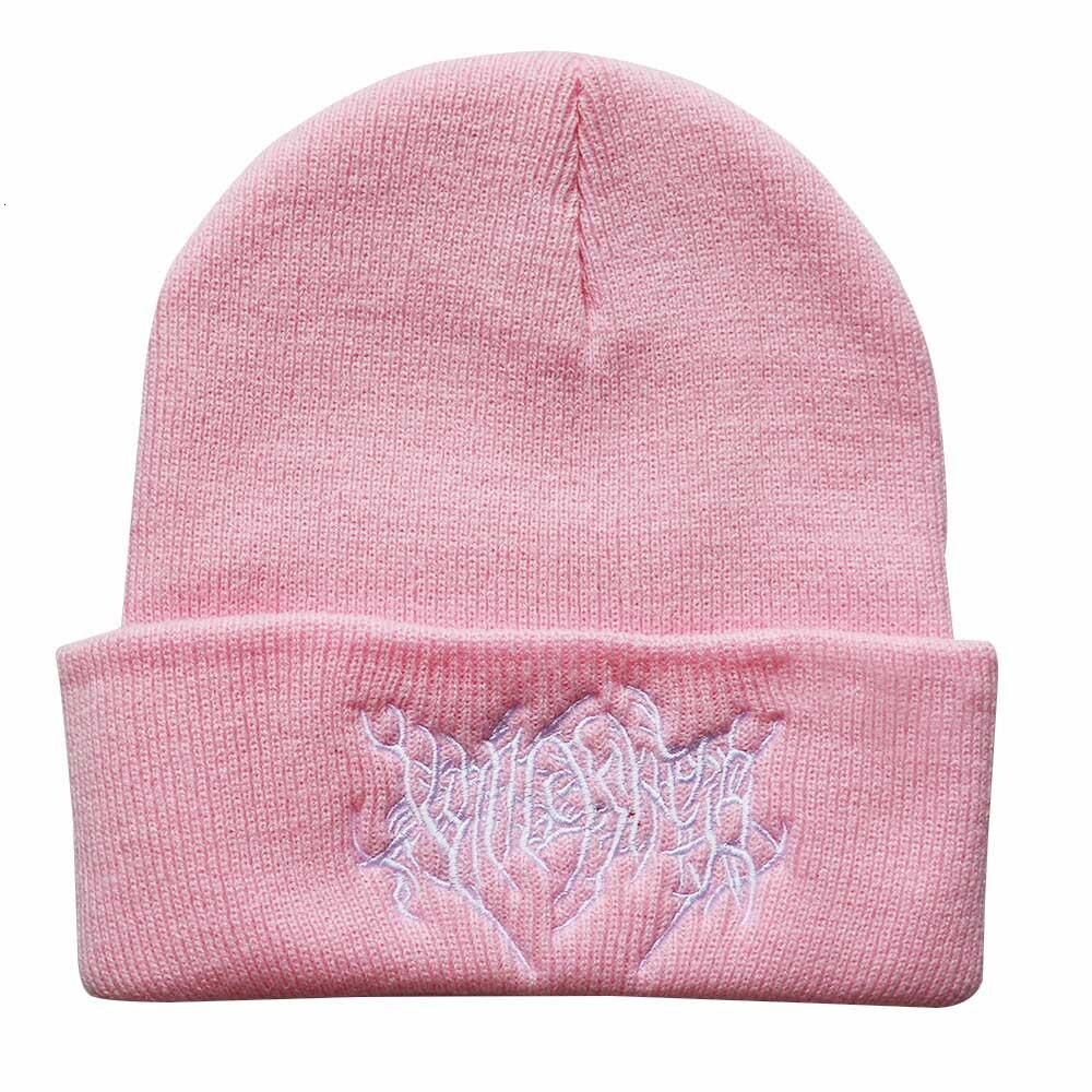 Autumn Winter Fashion and Pop Hip Hop Punk Style Embroidery Knitted Woolen Outdoor Sports Warm Hat