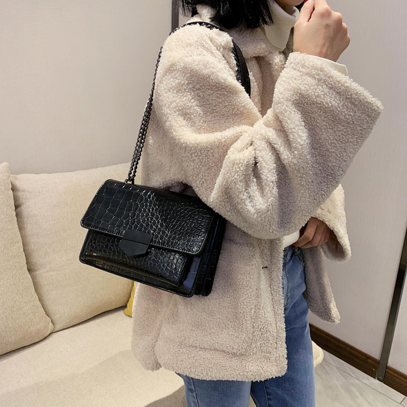 2023 Fashion Stone Pattern Leather Crossbody Bag For Women Sac A Main Female Shoulder Bag Female Handbags And Purses With Handle