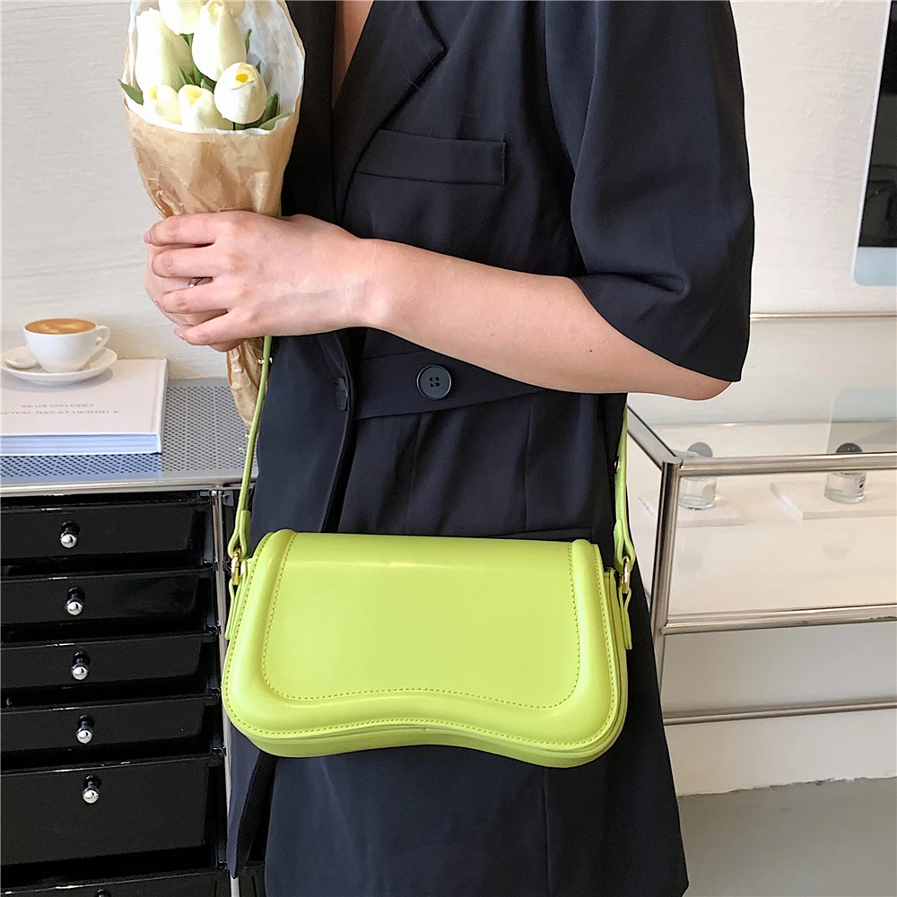 Temperament PU Leather Female Shoulder Bag Simple Fashion Crossbody Bags for Women Flap Handbags Sac A Main Femme New In Bolsas