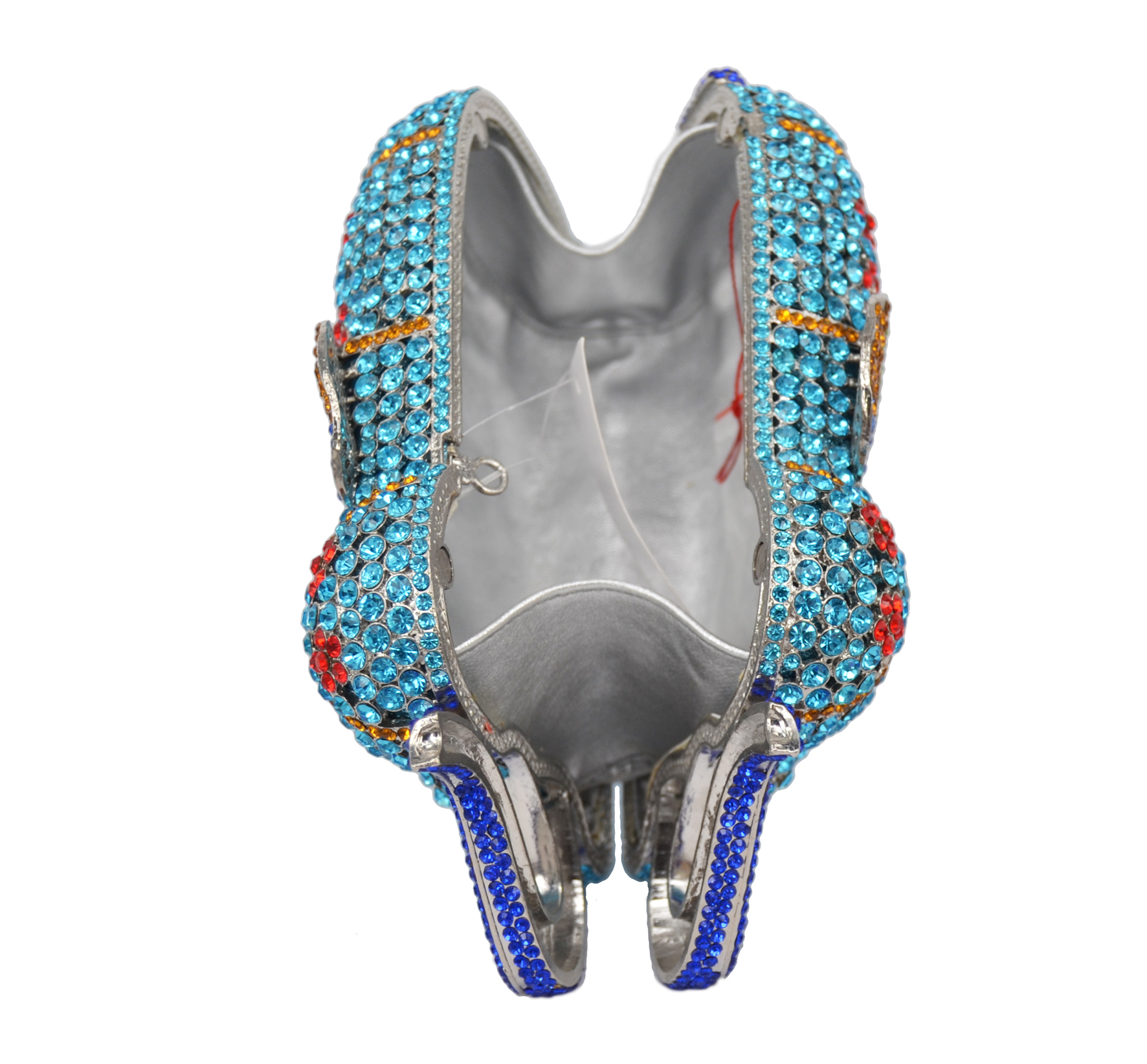 Fashion Newest Luxury Crystal Diamond Elephant Evening Bag Deluxe Indian Rhinestones Metal Zinc Alloy Bridal Party Purse SC487