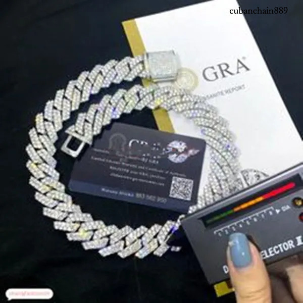 jewelry chainsfor men 14mm bracelet women sier kchain pass dia tester gra vvs moissanite cuban necklace personalize gift