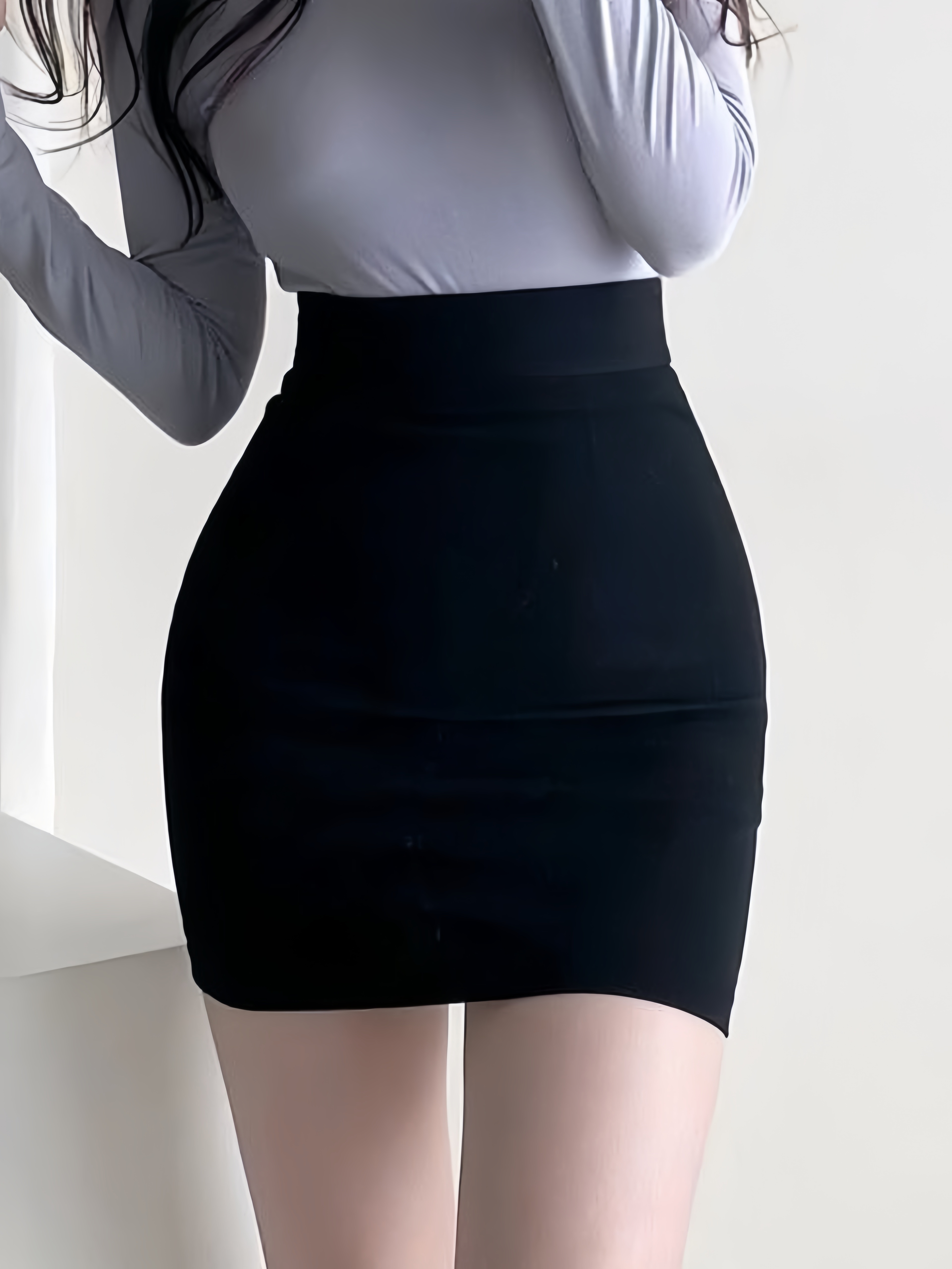 Sexy one-step skirt unlined high-waisted elastic skirt bustier skirt package hip skirt thin package skirt