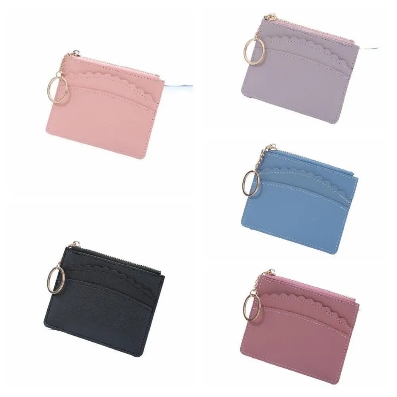 Fashion Large-capacity Leather Card Bag Zipper Money Multi-card Slot Coin Purse