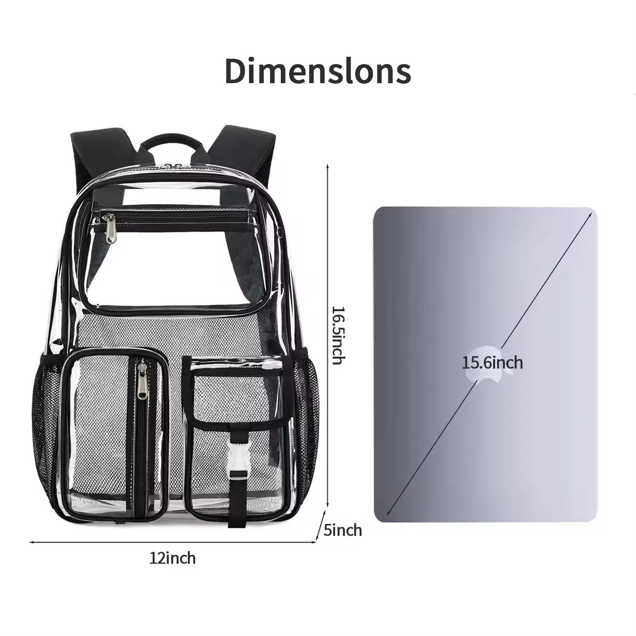 AOK TPU transparent jelly bag suitable for middle school student backpacks school backpacks and school childrens backpacks 241106