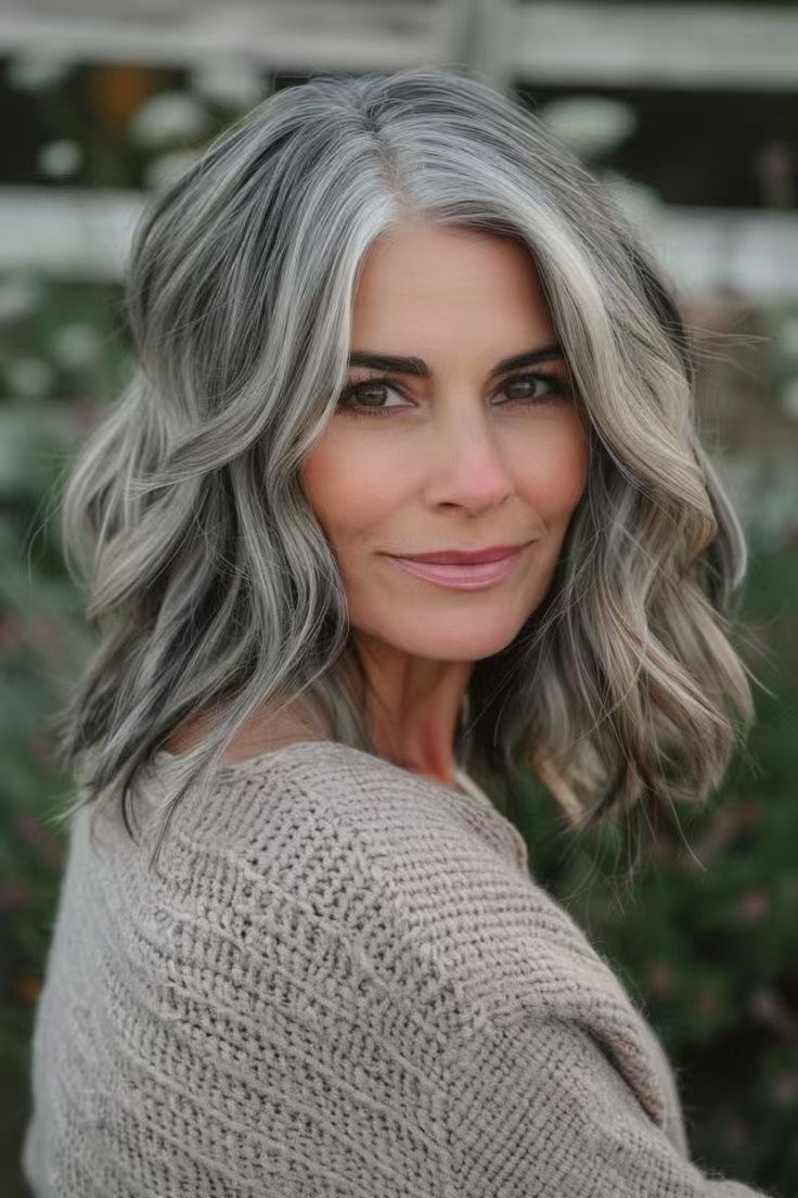 Salt and pepper African lace closure wigs layered bob 4x4 hd Hand Made Human Hair Wig Grey hair for Women Wigs