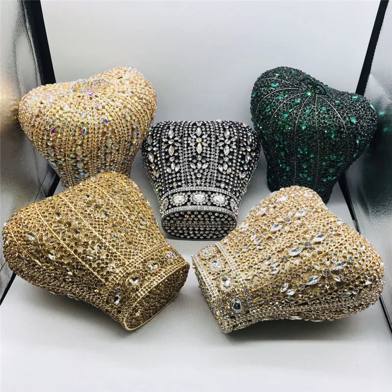 New Arrival Hollow Out Style Women Evening Bags Sequined Wedding Party Clutches Ladies Casual Chain Crossbody Bag Shoulder Bags