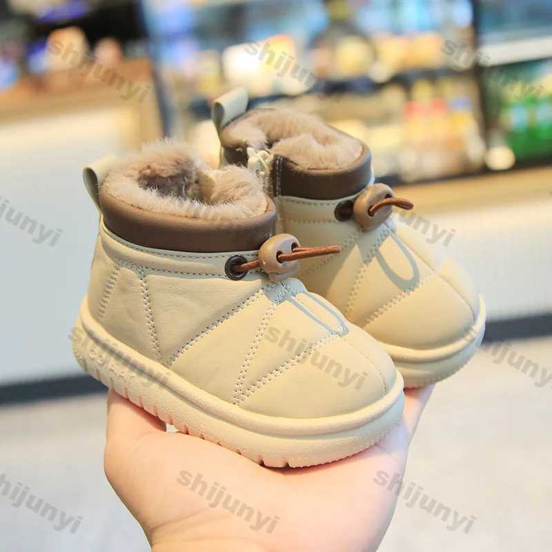 Kids Thick Warm Snow Boots Children Fashion Thick Bottom Cotton Boots Winter New Non-slip Boys Girls Casual Comfortable ShoesXJ241206