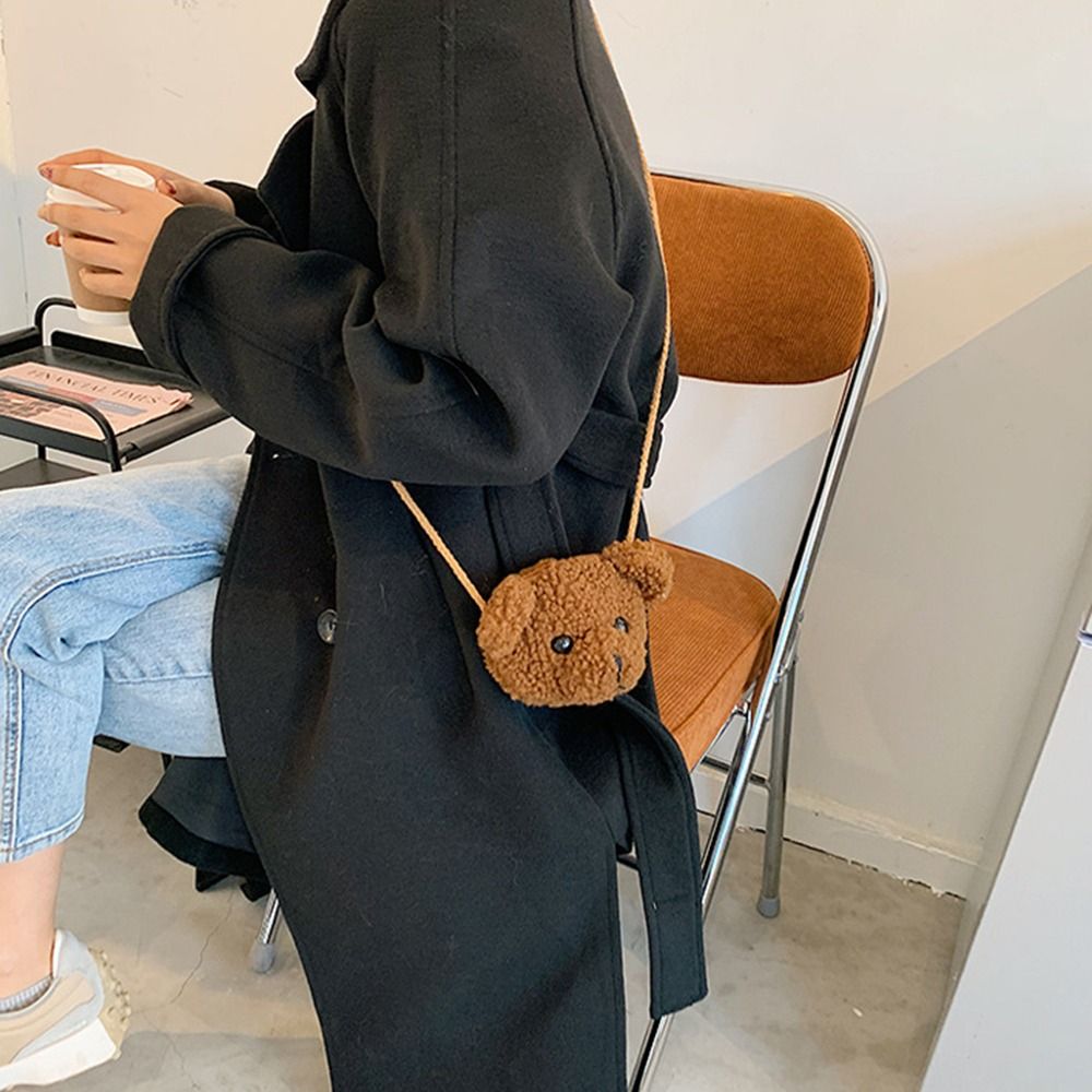 Cute Bear Plush Shoulder Bag For Children Kids Cartoon Messenger Bags kawaii Plush Purses little Girls Stuffed Animals Backpack