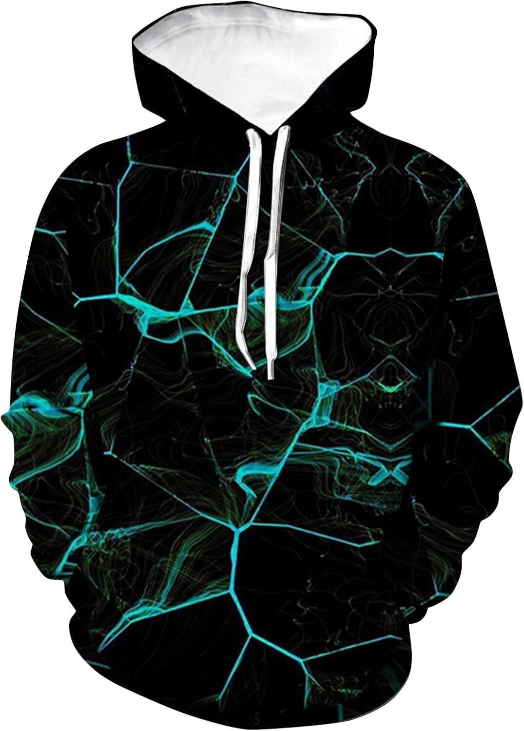 Hoodie for Mens Womens Tie Dye Hoodie Mens Personalized Casual 3D Printed Long Sleeve Pullover Loose Drawstring Hoodie Top Graphic Trendy black patter