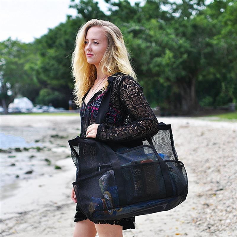 2019 New Fashion Women Handbag Summer Beach Bag Nylon Mesh Large Capacity Totes Women Shoulder Bag Bohemia New