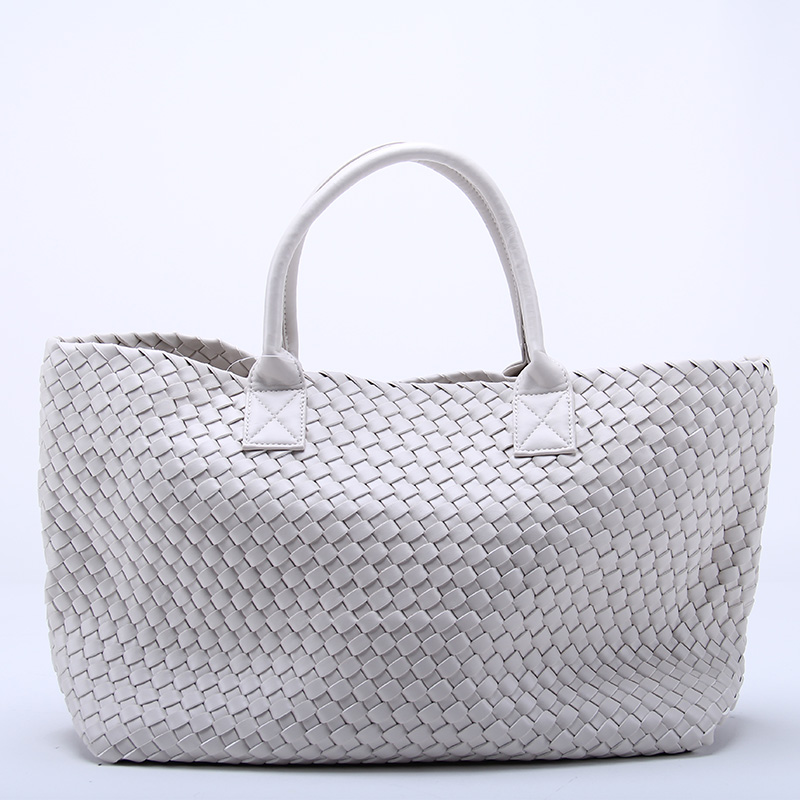 24 Colors Ladies Hight Quality Woven Leather Cross Stitch Hobo Handbag Women Large Bag Casual Tote