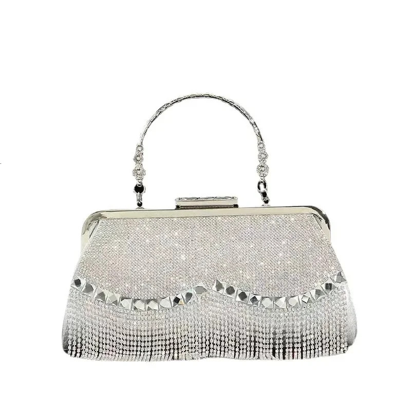 New Fashionable Women's Party Banquet Handbag Evening Dress Fashion Wedding Banquet Bag Premium Glitter Diamond Handbag
