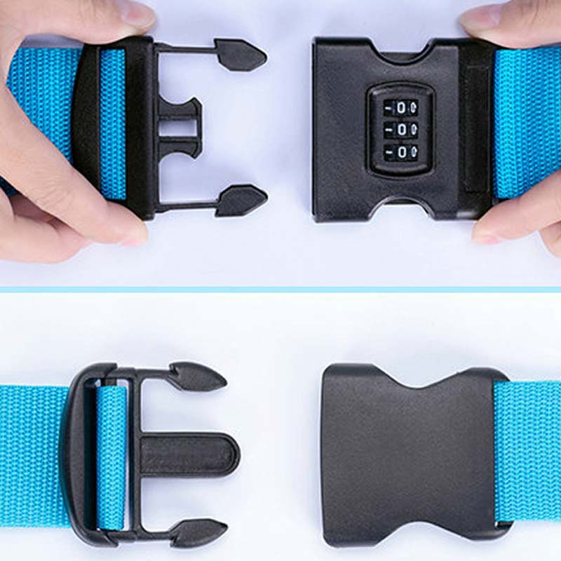 Baggage Belt Travel Top Quality Adjustable Luggage Suitcase Strap 3 Digits Password Lock Buckle Safe Belt Strap Baggage Belts
