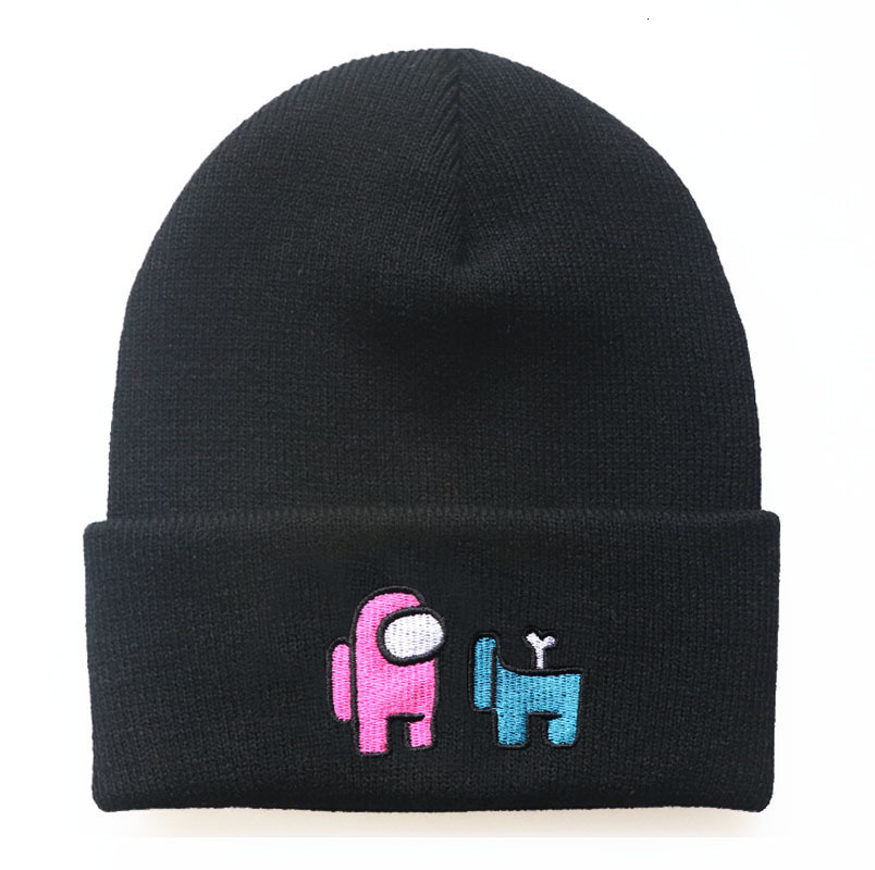 High quality design, Autumn and winter Cartoon for Male and Female Embroidered Knitted Warm Woolen Hoodie Cold Hat