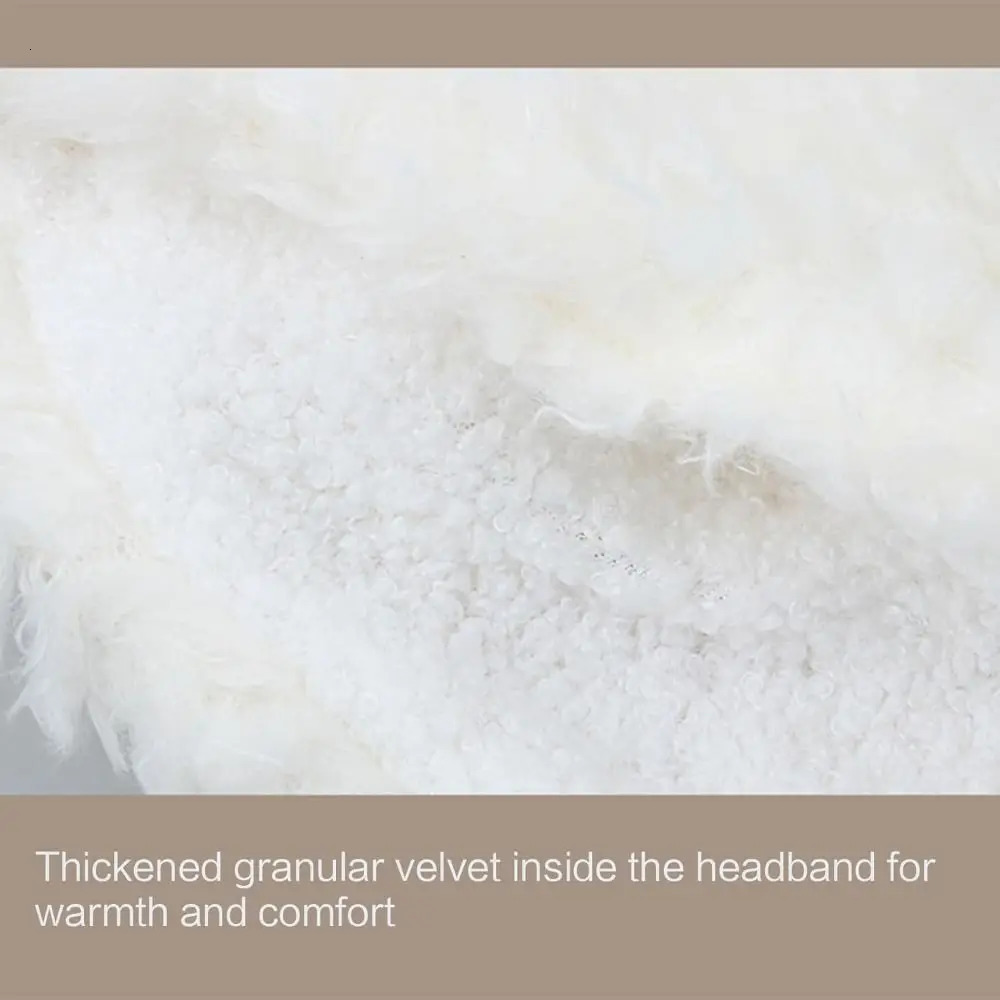 fur sheepskin earmuffs warm headband cute sheep earmuffs ear warmers with soft earmuffs winter earmuffs cold weather 241107