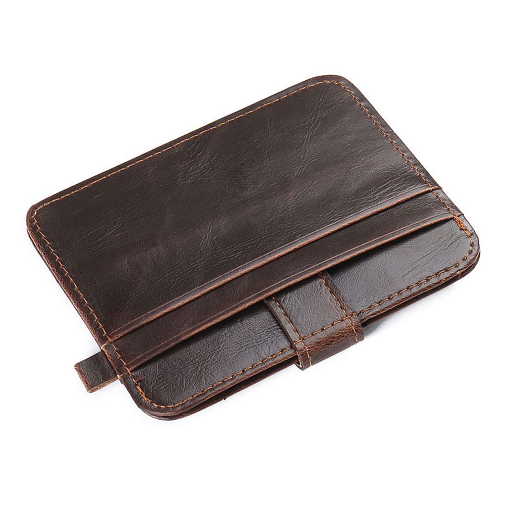 Package Card 100% Real Leather Vintage Style Men Male Women Hasp Crazy Purse Mini Wallets Small Leather