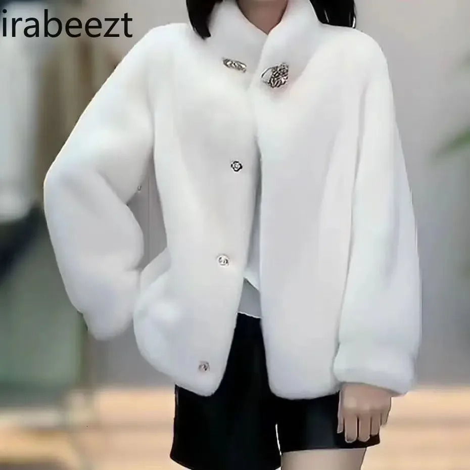 autumn and winter mink fur thick fashion jacket showcasing womens weight loss short style jacket 241107