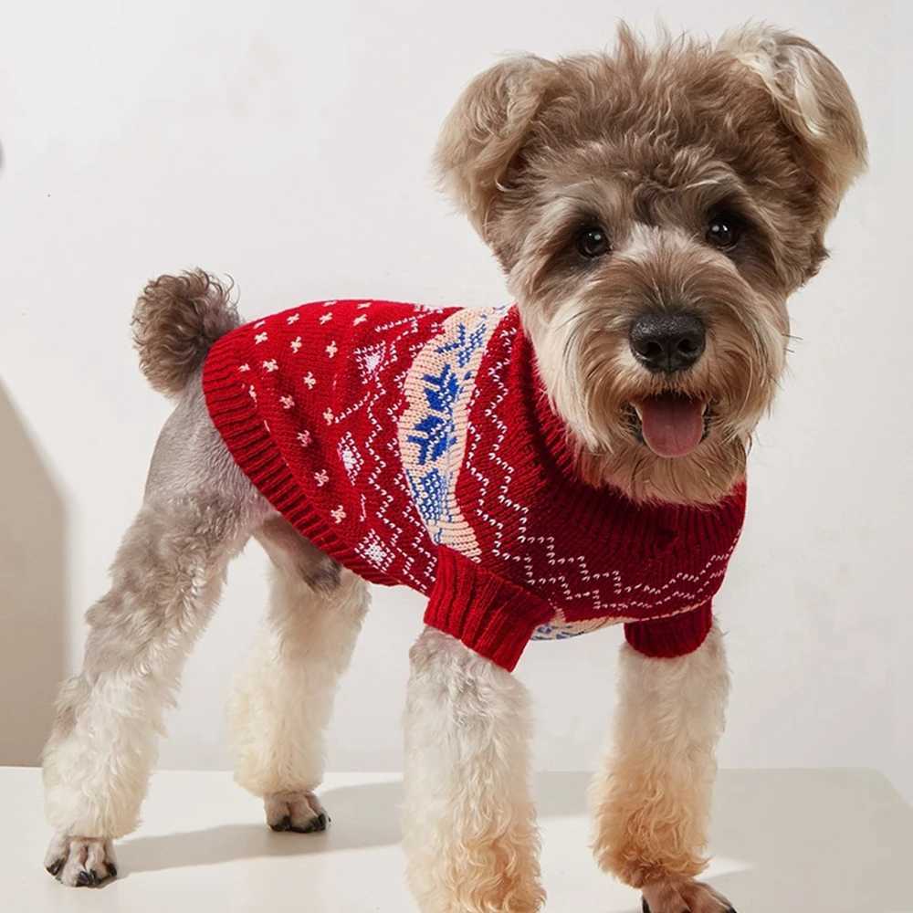 Christmas Dog Cat Sweater Knitted Winter Dog Clothing Puppy ChihuahuaYork Puppy Jacket Pet Cat Clothing Y241107