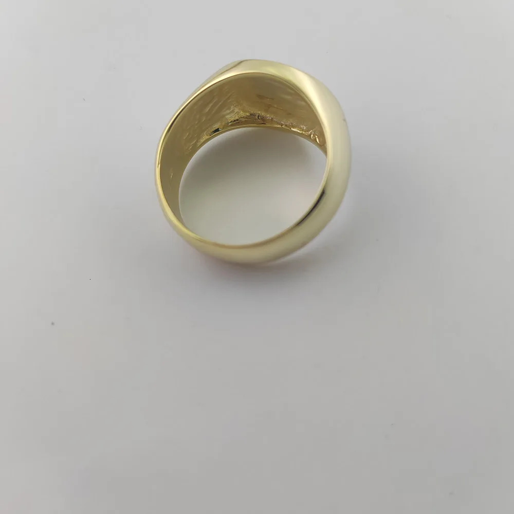 Free delivery customized 3D carved 26 letter 15mm ring mens fashion ring 925 silver ring family gift 241106