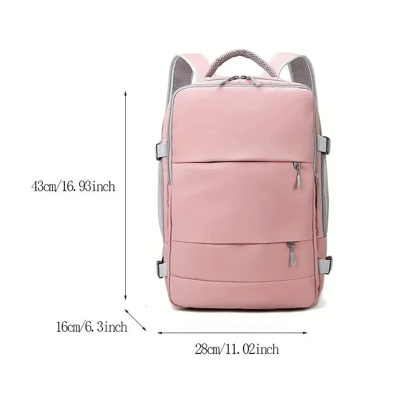 Womens large capacity travel multifunctional backpack with shoe storage compartment multi-layer dry wet separation waterproof 241106ww12