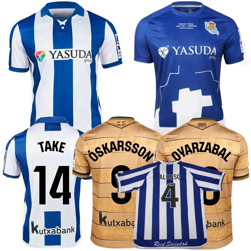 Retro 2002 2003 Xabi Alonso 2024 2025 Real Sociedad Soccer Jerseys TAKE KUBO OYARZABAL SADIQ ZUBIMENDI ARITZ ZUBELDIA ZAKHARYAN G.DE ZARATE Men kids football shirt