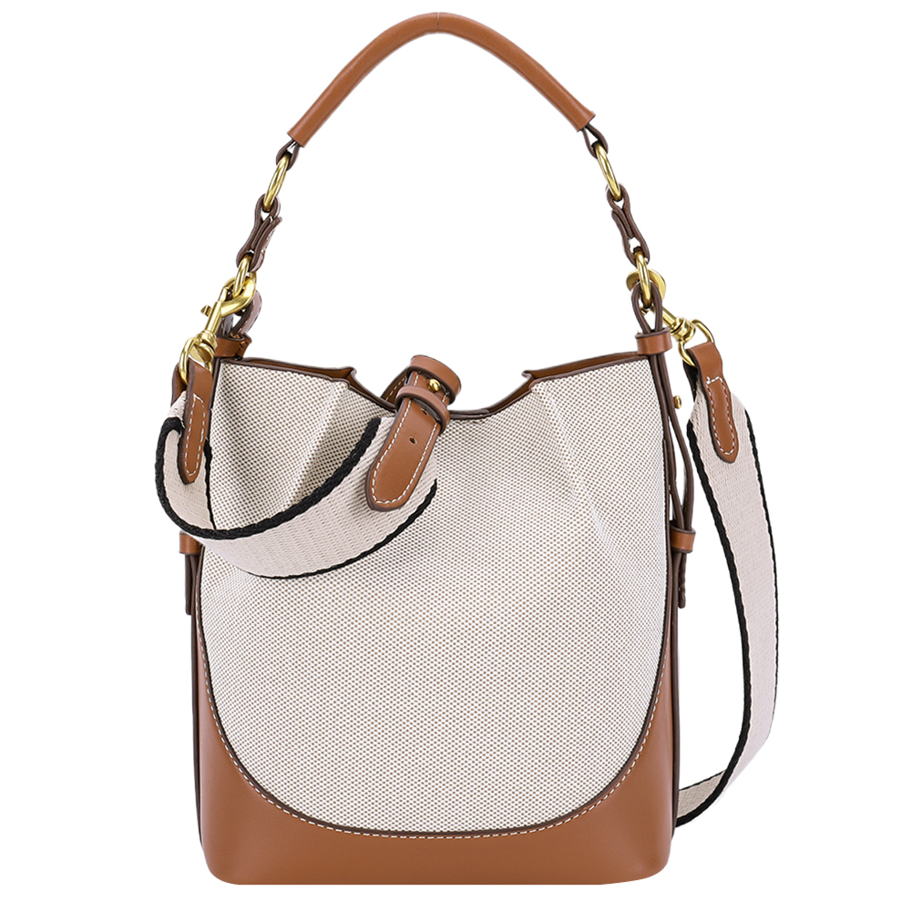 Women PU Bucket Bag Single Shoulder Bag Large Capacity Chic Hobo Bag Adjustable Strap Stylish Crossbody Bag for Outdoor Travel