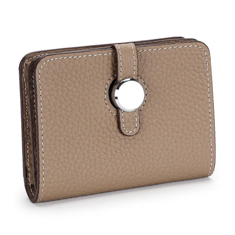 Fashion Cow Leather Card Bag Women Business Card Holder With Belt Large Capacity Small Credit Card Business Card Wallet