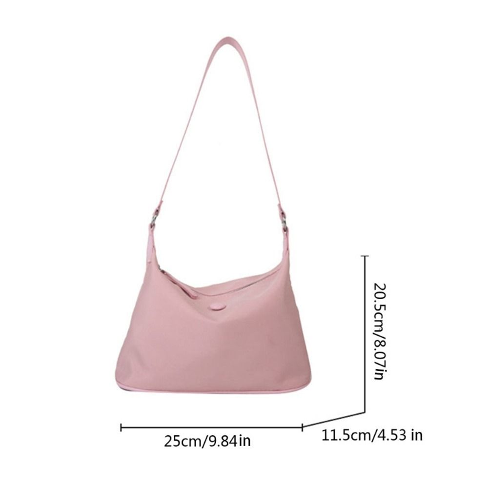Simple Oxford Cloth Shoulder Bag Nylon Square Shoulder Bag for Women All-match Large Capacity Tote Bag for Girls