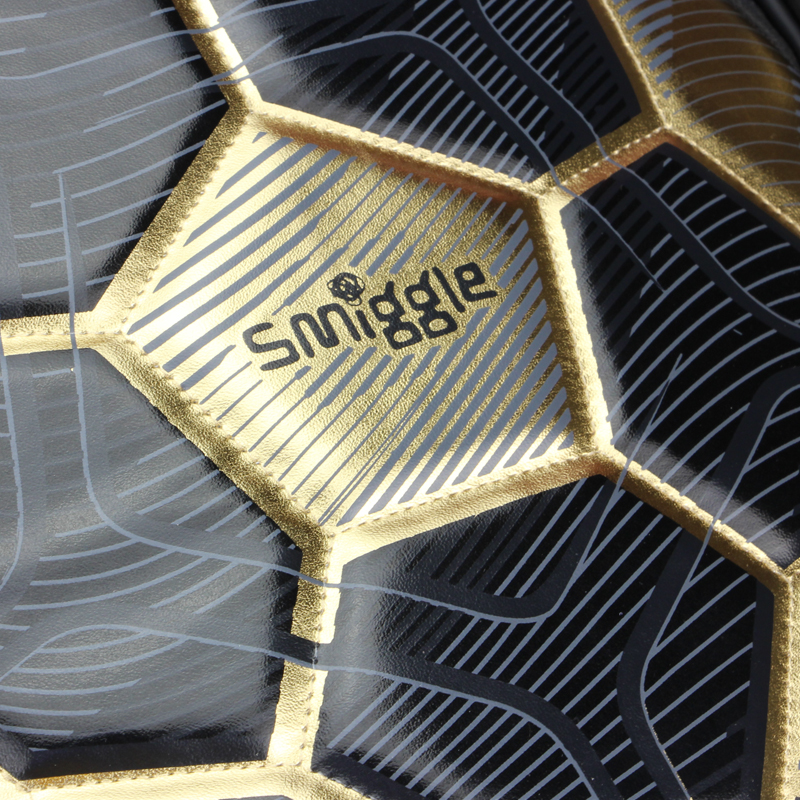 Australia Smiggle Original Children's Schoolbag Boys Backpack Golden Football Waterproof PU Bags 16 Inches 7-12 Years Old