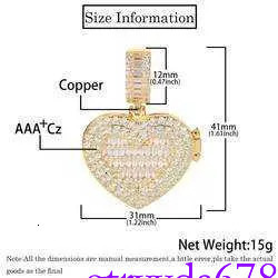 Pendant Necklaces Custom iced out moissanite dia cz bg stone big xxl round circle photo picture memory pendant Blank Frame necklace